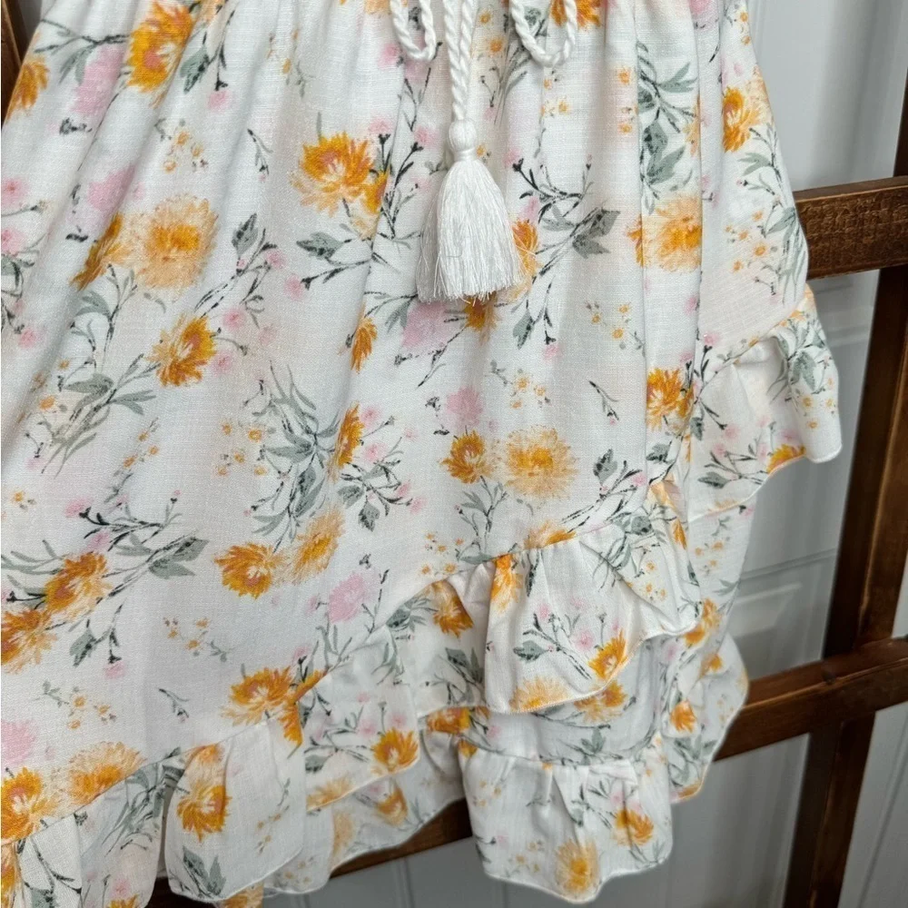 Girls Sleveless Ruffle Rare Edition Floral Sundress - Picture 4 of 5